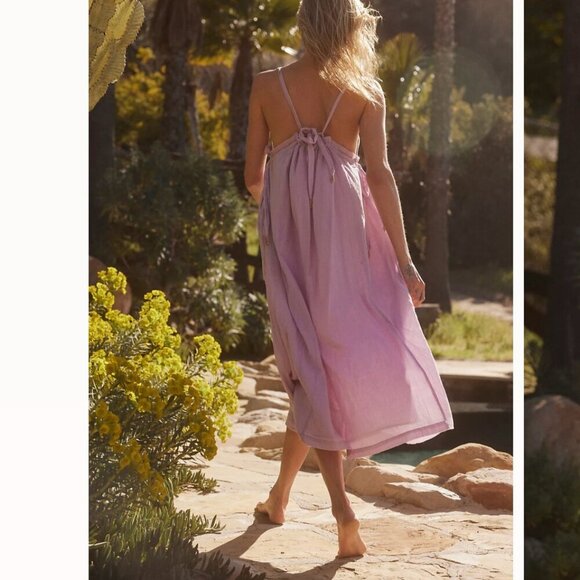 Free People C'est Bon Midi Dress Lavender Purple NWT Size Small - Picture 3 of 9